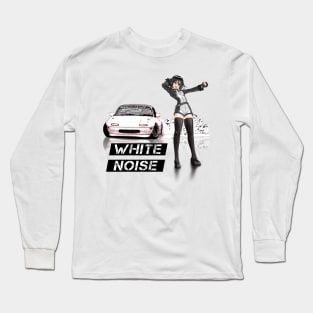 White Miata MX-5 with anime girl Long Sleeve T-Shirt